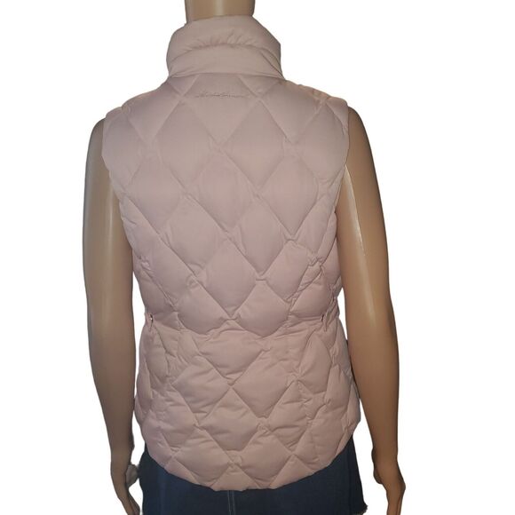 Eddie Bauer Size S Down 650 Fill Women's Pink Full Zip Quilted Insulated VEST - Picture 2 of 12